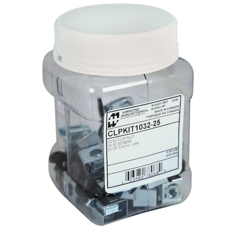 Hammond 10-32 Clipnuts & Screws, 25-Count CLPKIT1032-25